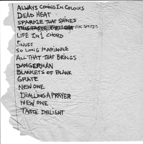 Admin thumb 12  set list  date unkown. permission stephen kilroy